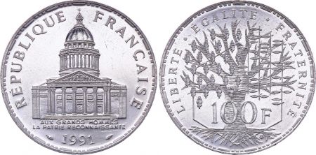 France 100 Francs Panthéon - 1991- FDC - Argent