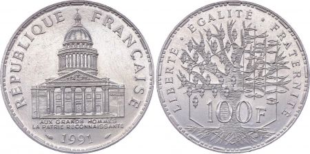 France 100 Francs Panthéon - 1991- SUP - Argent