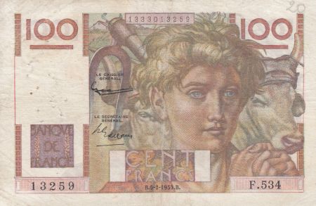 France 100 Francs Paysan - 05-02-1953 - Série F.534