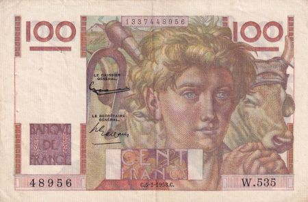 France 100 Francs Paysan - 05-02-1953 - Série W.535 - TTB