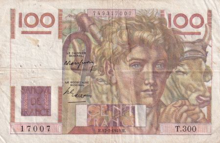 France 100 Francs Paysan - 17-02-1949 - Série T.300 - TTB