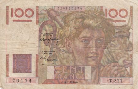 France 100 Francs Paysan - 17-07-1947 - Série T.211