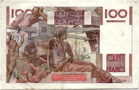 France 100 Francs Paysan - 21-11-1946 - Série J.139 - TTB