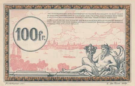 France 100 Francs Régie des chemins de Fer - 1923 - Spécimen Série OO