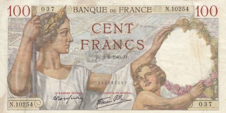 France 100 Francs Sully - 02-05-1940 - Série N.10254