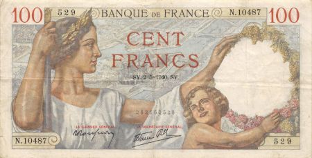 France 100 Francs Sully - 02-05-1940 Série N.10487 - TB