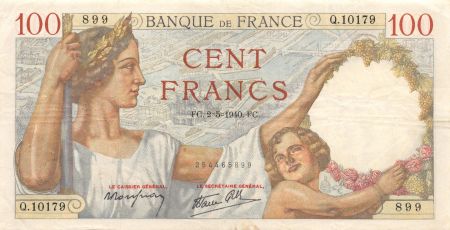 France 100 Francs Sully - 02-05-1940 Série Q.10179 - TTB