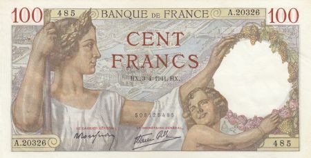 France 100 Francs Sully - 03-04-1941 - Série A.20326