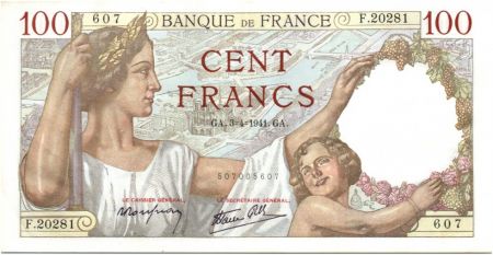 France 100 Francs Sully - 03-04-1941 Série F.20281