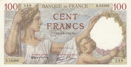 France 100 Francs Sully - 04-09-1941 - Série B.24388