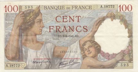 France 100 Francs Sully - 06-02-1941 - Série A.18772