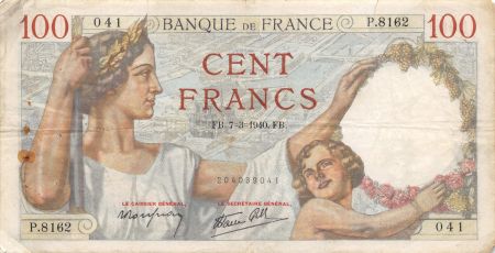 France 100 Francs Sully - 07-03-1940 Série P.8162 - TB