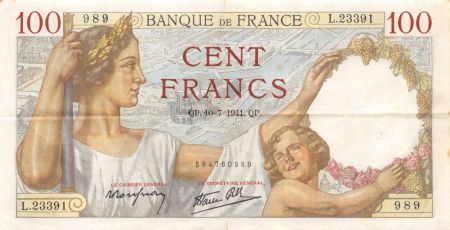 France 100 Francs Sully - 10-07-1941 Série L.23391 - TTB