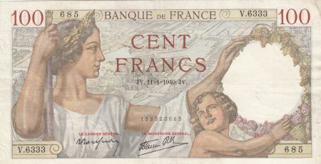 France 100 Francs Sully - 11-01-1940 - Série V.6333