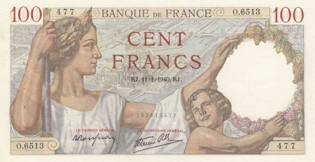 France 100 Francs Sully - 11-01-1940 Série O.6513-477