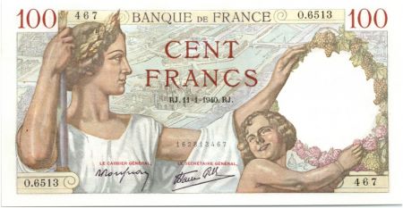 France 100 Francs Sully - 11-01-1940 Série O.6513