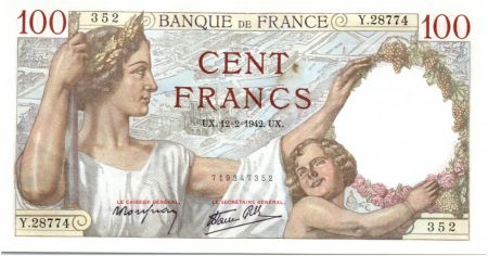 France 100 Francs Sully - 12-02-1942 Série Y.28774