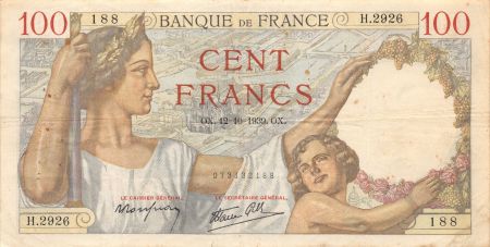 France 100 Francs Sully - 12-10-1939 Série H.2926 - TTB
