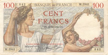 France 100 Francs Sully - 12-10-1939 Série W.2941 - TTB