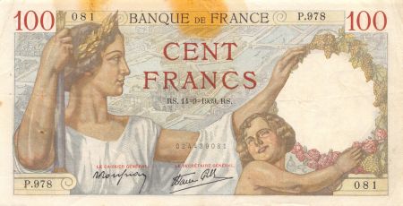 France 100 Francs Sully - 14-09-1939 Série P.978 - TB+