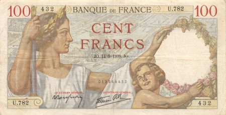 France 100 Francs Sully - 14-09-1939 Série U.782 - TTB