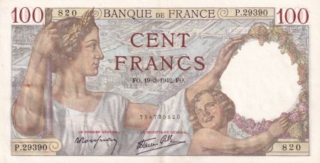 France 100 Francs Sully - 19-03-1942 - Série P.29390