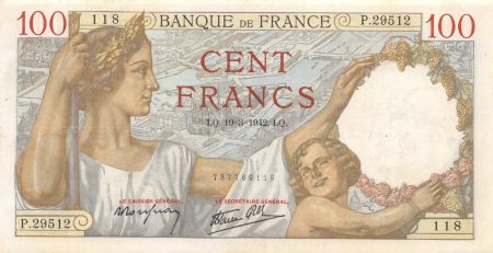 France 100 Francs Sully - 19-03-1942 Série P.29512 - TTB
