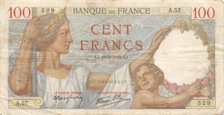 France 100 Francs Sully - 19-05-1939 Série A.57 - TB