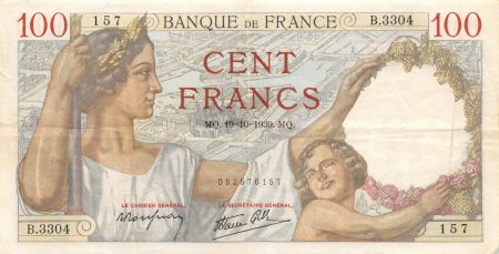 France 100 Francs Sully - 19-10-1939 Série B.3304 - TTB