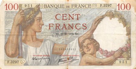 France 100 Francs Sully - 19-10-1939 Série F.3297 - TB+
