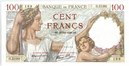 France 100 Francs Sully - 1939