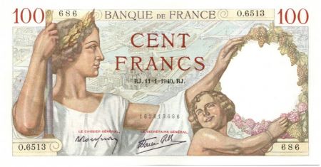 France 100 Francs Sully - 1940