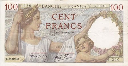 France 100 Francs Sully - 1941