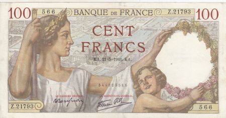 France 100 Francs Sully - 21-05-1941 - Série Z.21793