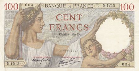 France 100 Francs Sully - 21-09-1939 - Série N.1213