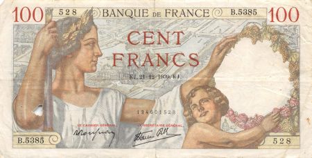 France 100 Francs Sully - 21-12-1939 Série B.5385 - TB