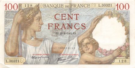 France 100 Francs Sully - 23-04-1942 Série L.30321 - TTB