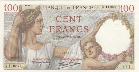 France 100 Francs Sully - 23-05-1940 - Série X.11057