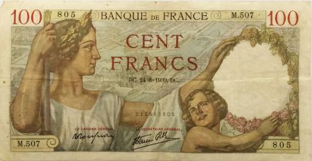 France 100 Francs Sully - 24-08-1939 Série M.507 - TTB