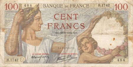 France 100 Francs Sully - 28-09-1939 Série H.1742 - TB