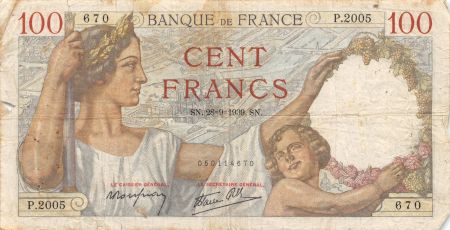 France 100 Francs Sully - 28-09-1939 Série P.2005 - PTB