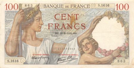 France 100 Francs Sully - 28-09-1939 Série S.1616 - TTB