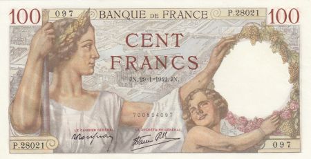France 100 Francs Sully - 29-01-1942 - Séries variées
