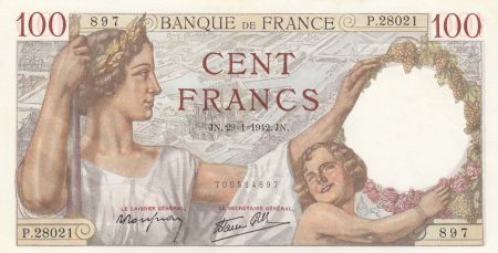 France 100 Francs Sully - 29-01-1942 Série P.28021
