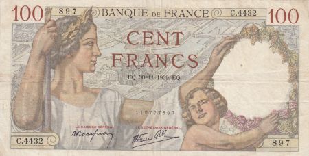 France 100 Francs Sully - 30-11-1939 - Série C.4432