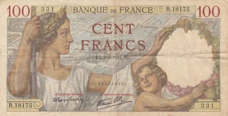 France 100 Francs Sully - Années 1939 à 1942 - TB à TTB