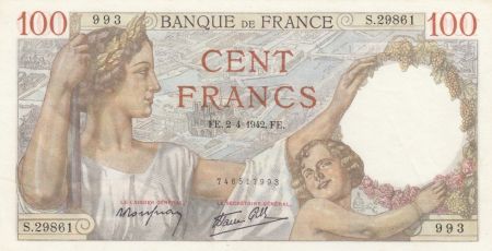 France 100 Francs Sully - S.29861 - 1942