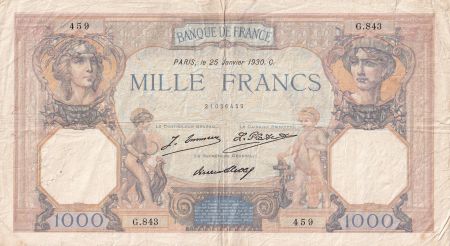 France 1000 Francs - Cérès et Mercure - 25-01-1930 - Série G.843 - F.37.04