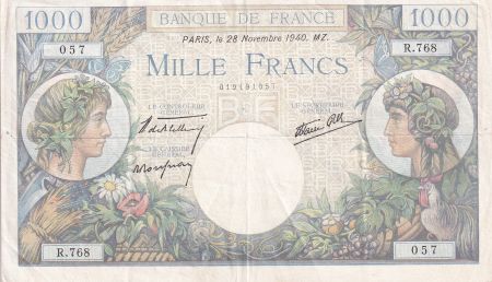 France 1000 Francs - Commerce et Industrie - 28-11-1940 - Série R.768 - F.39.02