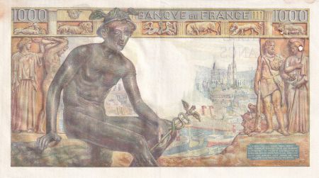 France 1000 Francs - Déesse Déméter - 07-01-1943 - Série G.2988 - F.40.15
